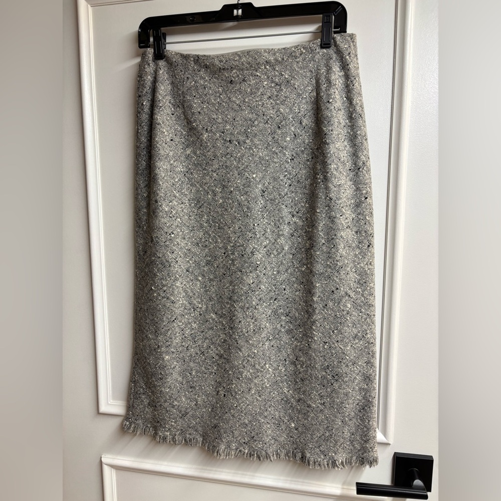 Anne Klein Gray Tweed Pencil Skirt